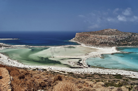 中华巴洛克摄影照片_希腊岛上的巴洛斯泻湖