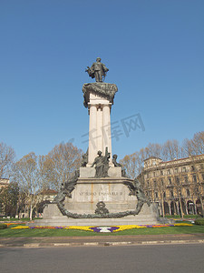 纽曼logo摄影照片_维克托伊曼纽尔二世雕像
