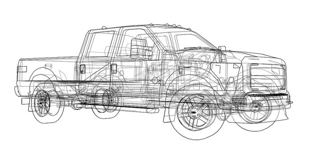 汽车 SUV 绘图轮廓