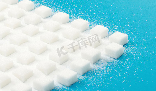 白色甜糖立方体无缝模式