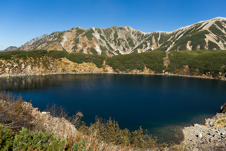 立山阿尔卑斯山脉路线的御栗池