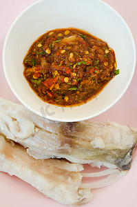 茄汁包菜摄影照片_亚洲食品
