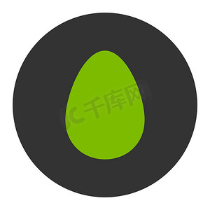 蛋平生态绿色和灰色圆形按钮