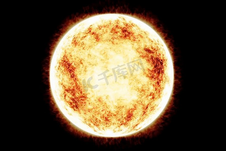 大太阳简笔画摄影照片_太空中的恒星，如太阳