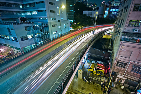 桥梁和城市的夜景