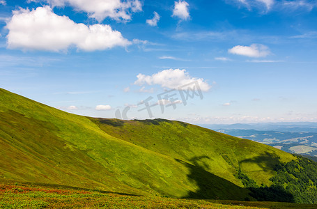 在山的美好的夏天风景