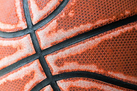 纹理的特写镜头老篮球篮子球