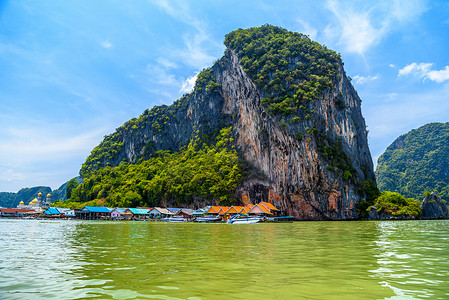 Koh Panyee 岩石岛上的渔村，Ko Panyi，Mueang Pha