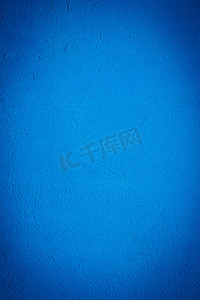 蓝色彩绘石膏混凝土墙背景