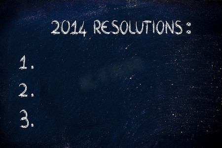 空的新年决议和目标清单