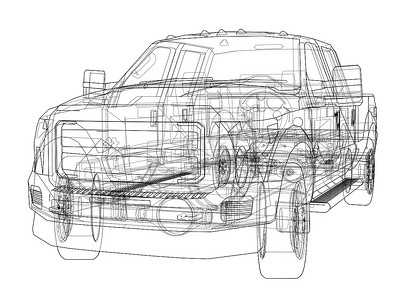 汽车 SUV 绘图轮廓