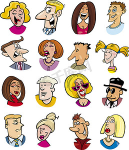 卡通家庭运动摄影照片_卡通人物性格和情感