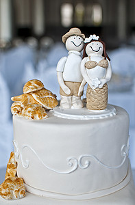 海滩婚礼蛋糕