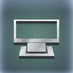 宽屏摄影照片_计算机宽屏图标符号。 