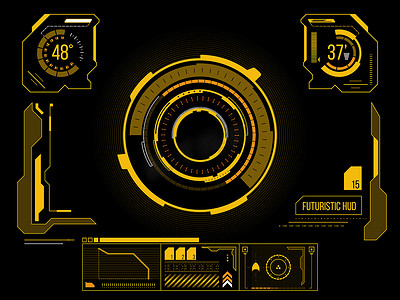 未来派触摸屏用户界面 HUD