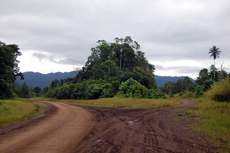 免抠png素摄影照片_巴布亚新几内亚内陆路口