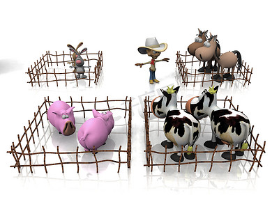 奶牛养殖摄影照片_猪、牛、马、兔的养殖