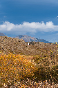 冰岛 Thingvellir 国家公园 oexararfoss 流过悬崖