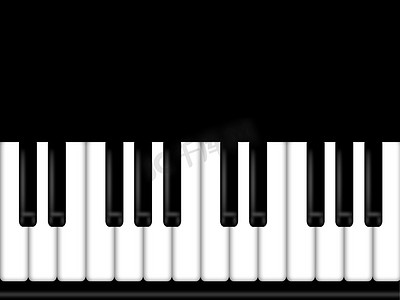 钢琴键盘黑色和白色背景