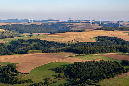 德国莱茵兰普法尔茨景观的鸟瞰图
