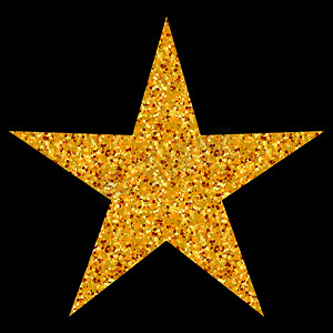 孤立的金色和黄色星形图标，排名标记