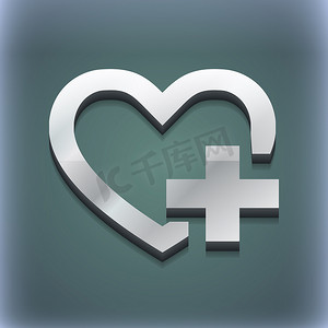 医疗心脏图标符号。 