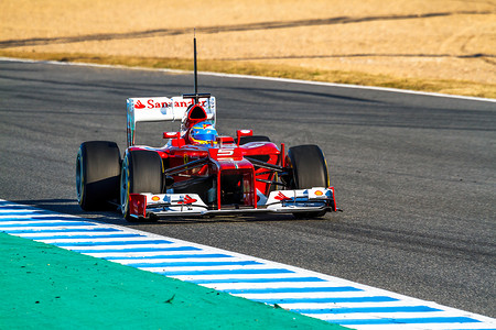 索隆动态摄影照片_法拉利车队 F1，费尔南多·阿隆索，2012