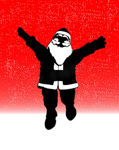 卡通圣诞老人跳跃