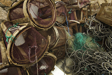筒子架和渔网