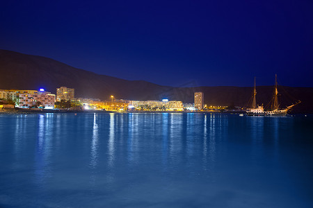 特内里费阿德赫海滩洛斯克里斯蒂亚诺斯夜景