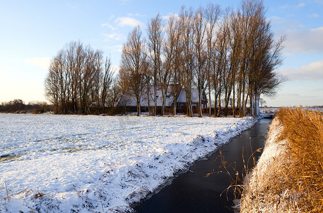 冬天的荷兰农舍