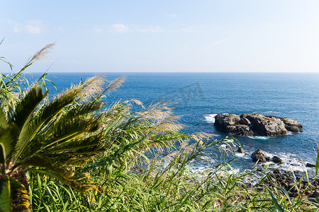 南海诸岛摄影照片_日南海岸国定公园的海岸线