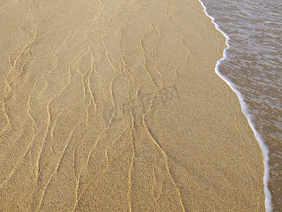 线条沙滩摄影照片_沙滩背景