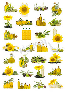 橄榄油和葵花籽油