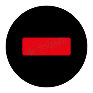 负平密集红色和黑色圆形按钮