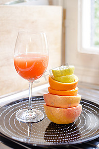 厨房里榨的柑橘类水果 柑橘汁 维生素