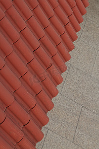 倾斜的兵马俑瓷砖遮阳篷马赛克地板背景