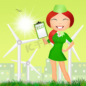绿色促销活动摄影照片_可持续能源