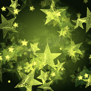 闪亮的绿色星星