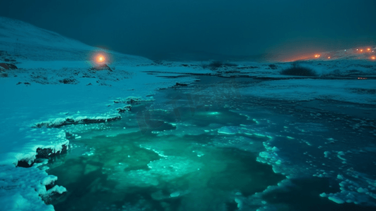 冰天雪地美景摄影照片_冬天的冰雪风景