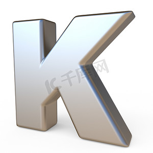 免费古风字体摄影照片_金属字体 LETTER K 3D