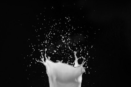 牛奶或白色液体飞溅