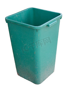 绿色垃圾桶隔离