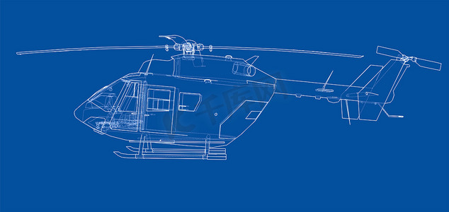 直升飞机外形图