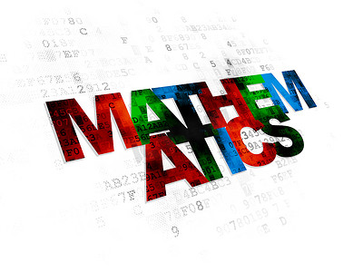 数学信息摄影照片_学习理念： 数字背景下的数学