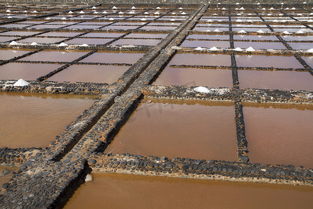 del摄影照片_新鲜海盐 Salinas del Carmen Fuerteventura