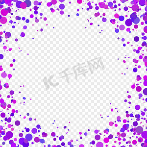 与下降的紫色五彩纸屑的抽象背景。