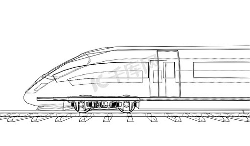 ui常用图标摄影照片_现代高速列车概念