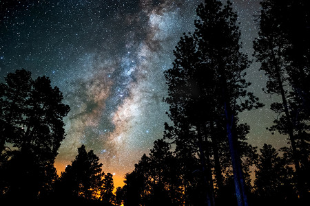 冬天银河摄影照片_星空，银河。