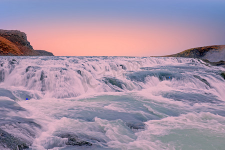 冰岛古佛斯瀑布